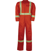 Unlined Hi-Vis Coveralls, Size Small, Orange Groupe Generik