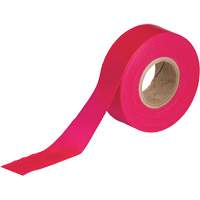 Flagging Tape, 1.188" W x 150' L, Fluorescent Red Groupe Generik