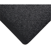 Deluxe Soft Step No. 444 Mats, Pebbled, 3' x 5' x 5/8", Black, PVC Sponge Groupe Generik