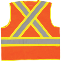 5-Point Tear-Away Premium Safety Vest , High Visibility Orange, Large/X-Large, Polyester Groupe Generik