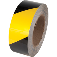 Ruban de marquage pour plancher Tuff Mark, 3" x 100', Polyester, Noir et jaune Groupe Generik