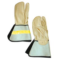 1 Finger Lineman's Glove, Medium, Grain Cowhide Palm Groupe Generik