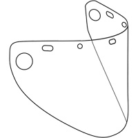 Visi&egrave;re d&eacute;coup&eacute;e &agrave; l'emporte-pi&egrave;ce et form&eacute;e Dynamic, Polycarbonate, Teinte Transparent Groupe Generik