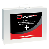 Trousse de premiers soins industrielle pour usage g&eacute;n&eacute;ral Dynamic, Dispositif m&eacute;dical Classe 1, Boîte en m&eacute;tal Groupe Generik