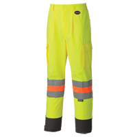 6009 Breathable Traffic Safety Pants, Polyester, X-Small, High Visibility Lime-Yellow Groupe Generik