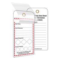&eacute;tiquettes SGH auto-plastifiantes pour le milieu de travail, Papier cartonn&eacute;, 3" la x 6" h, Anglais Groupe Generik