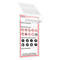 &eacute;tiquettes auto-plastifiantes pour le milieu de travail, Papier cartonn&eacute;, 3" la x 6" h, Français Groupe Generik