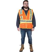 Veste d'arpenteur r&eacute;sistante aux flammes, Orange haute visibilit&eacute;, Moyen, Polyester Groupe Generik