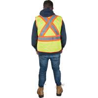 Veste d'arpenteur r&eacute;sistante aux flammes, Jaune lime haute visibilit&eacute;, Moyen, Polyester Groupe Generik
