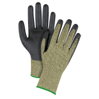 Black & Yellow Seamless Stretch Cut-Resistant Gloves, Size Medium/8, 13 Gauge, Foam Nitrile Coated, Aramid Shell, ASTM ANSI Level A6 Groupe Generik