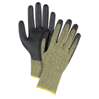 Black & Yellow Seamless Stretch Cut-Resistant Gloves, Size 2X-Large/11, 13 Gauge, Foam Nitrile Coated, Aramid Shell, ASTM ANSI Level A6 Groupe Generik