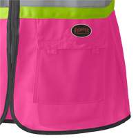 139PK Women's Safety Vest, Pink, X-Small, Polyester Groupe Generik