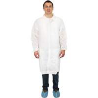 Lab Coat, Polypropylene, White, Large Groupe Generik