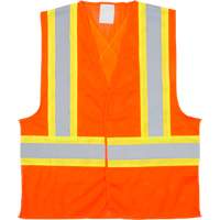 Veste de s&eacute;curit&eacute; pour la circulation, Orange haute visibilit&eacute;, Moyen, Polyester Groupe Generik