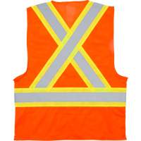 Veste de s&eacute;curit&eacute; pour la circulation, Orange haute visibilit&eacute;, Moyen, Polyester Groupe Generik