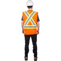 Veste de s&eacute;curit&eacute; pour la circulation, Orange haute visibilit&eacute;, Moyen, Polyester Groupe Generik