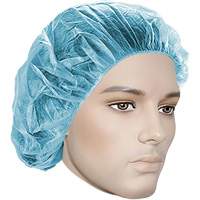 Bouffant Caps, Polypropylene, 18", Blue Groupe Generik