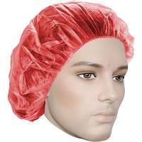 Bouffant Caps, Polypropylene, 21", Red Groupe Generik