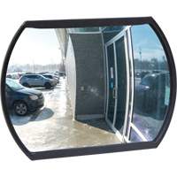 Miroir convexe rectangulaire/rond avec support, 12" h x 18" la, Int&eacute;rieur/Ext&eacute;rieur Groupe Generik