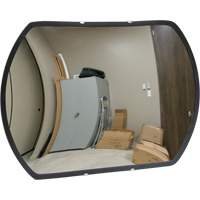 Miroir convexe rectangulaire/rond avec support, 12" h x 18" la, Int&eacute;rieur/Ext&eacute;rieur Groupe Generik
