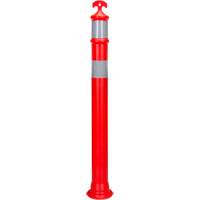 Poteau d&eacute;lin&eacute;ateur &agrave; visibilit&eacute; &eacute;lev&eacute;e &agrave; dessus en T, 42" h, Orange Groupe Generik