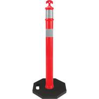 Poteau d&eacute;lin&eacute;ateur haute visibilit&eacute;, 42" h, Orange Groupe Generik
