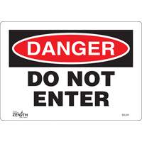 Enseigne Do Not Enter, 7" x 10", Vinyle, Anglais Groupe Generik
