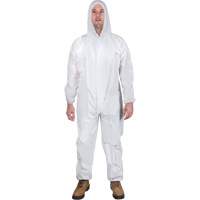 Hooded Coveralls, Medium, White, SMS Groupe Generik