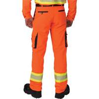 Pantalons cargo haute visibilit&eacute; antid&eacute;chirure, Polyester, 28, Orange haute visibilit&eacute; Groupe Generik