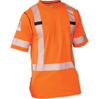 T-shirt &agrave; manches courtes haute visibilit&eacute; Polartec Power Grid, Polyester, Petit, Orange Groupe Generik