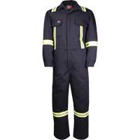 Westex UltraSoft&reg; Deluxe Coveralls with Reflective Material, Size 36, Navy Blue, 8.7 cal/cm² Groupe Generik