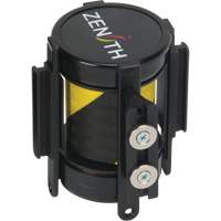 Cassette de ruban magn&eacute;tique pour barri&egrave;re de contr&ocirc;le des foules personnalis&eacute;e, 7', Ruban Noir et jaune Groupe Generik