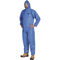 2075 Flame-Resistant SMS Disposable Coveralls, Size Small, Blue Groupe Generik