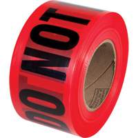 Ruban pour barricades Danger Do Not Enter PrimeGuard, Anglais, 3" la x 1000' lo, Noir/rouge Groupe Generik