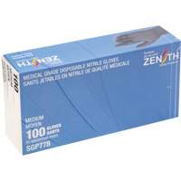 Puncture-Resistant Medical-Grade Disposable Gloves, Medium, Nitrile, 5-mil, Powder-Free, Black, Class 2 Groupe Generik