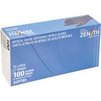 Puncture-Resistant Medical-Grade Disposable Gloves, 2X-Large, Nitrile, 5-mil, Powder-Free, Black, Class 2 Groupe Generik