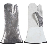 Mitaine &agrave; 3 doigts r&eacute;sistant &agrave; la chaleur, Aluminis&eacute;/Kevlar/Cuir, Taille unique, Prot&egrave;ge jusqu'&agrave; 650°F (343°C) Groupe Generik