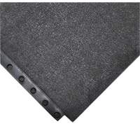 24/Seven&reg; Locksafe&reg; Anti-Fatigue Mat, Smooth, 3' x 3' x 5/8", Black, Natural Rubber Groupe Generik