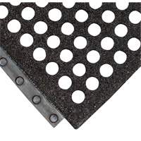 24/Seven&reg; Locksafe&reg; Anti-Fatigue Mat, Honeycomb, 3' x 3' x 5/8", Black, Natural Rubber Groupe Generik