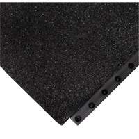 24/Seven&reg; Locksafe&reg; Anti-Fatigue Mat, Textured, 3' x 3' x 5/8", Black, Nitrile Groupe Generik