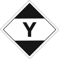 Étiquettes de quantité limitée pour transport aérien «Y», 4" lo x 4" la, Noir sur blanc SGQ531 | Groupe Generik