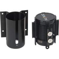 Barri&egrave;re &agrave; fixation murale avec ruban magn&eacute;tique, Acier, Fixation par vis, 7', Ruban Noir Groupe Generik