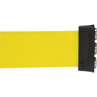 Cassette de ruban magn&eacute;tique pour barri&egrave;re de contr&ocirc;le des foules personnalis&eacute;e, 12', Ruban Jaune Groupe Generik
