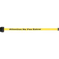 Cassette de ruban magn&eacute;tique pour barri&egrave;re de contr&ocirc;le des foules personnalis&eacute;e, Attention ne pas entrer, 7', Ruban Jaune Groupe Generik