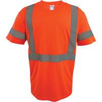 Chemise de s&eacute;curit&eacute; &agrave; manches courtes, Polyester, 2T-Grand, Orange haute visibilit&eacute; Groupe Generik