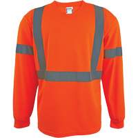 Chemise de s&eacute;curit&eacute; &agrave; manches longues, Polyester, 2T-Grand, Orange haute visibilit&eacute; Groupe Generik