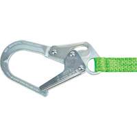 Miller&reg; HP Shock-Absorbing Lanyard, 4', Locking Rebar Hook Center, Locking Snap Hook Leg Ends, Polyester Groupe Generik