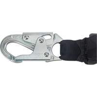 Miller&reg; HP Shock-Absorbing Lanyard, 4', Locking Rebar Hook Center, Locking Snap Hook Leg Ends, Polyester Groupe Generik