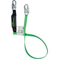 Energy-Absorbing Lanyard, 6', Locking Snap Hook Center, Locking Snap Hook Leg Ends, Polyester Groupe Generik