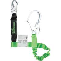 Miller&reg; StretchStop&reg; Shock-Absorbing Lanyard, 6', Scaffold Hook Center, Locking Snap Hook Leg Ends, Polyester Groupe Generik
